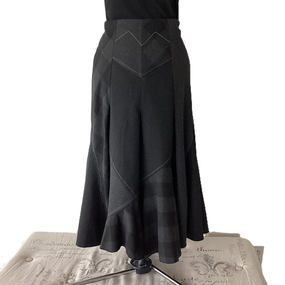 Midi Grey Flared Skirt